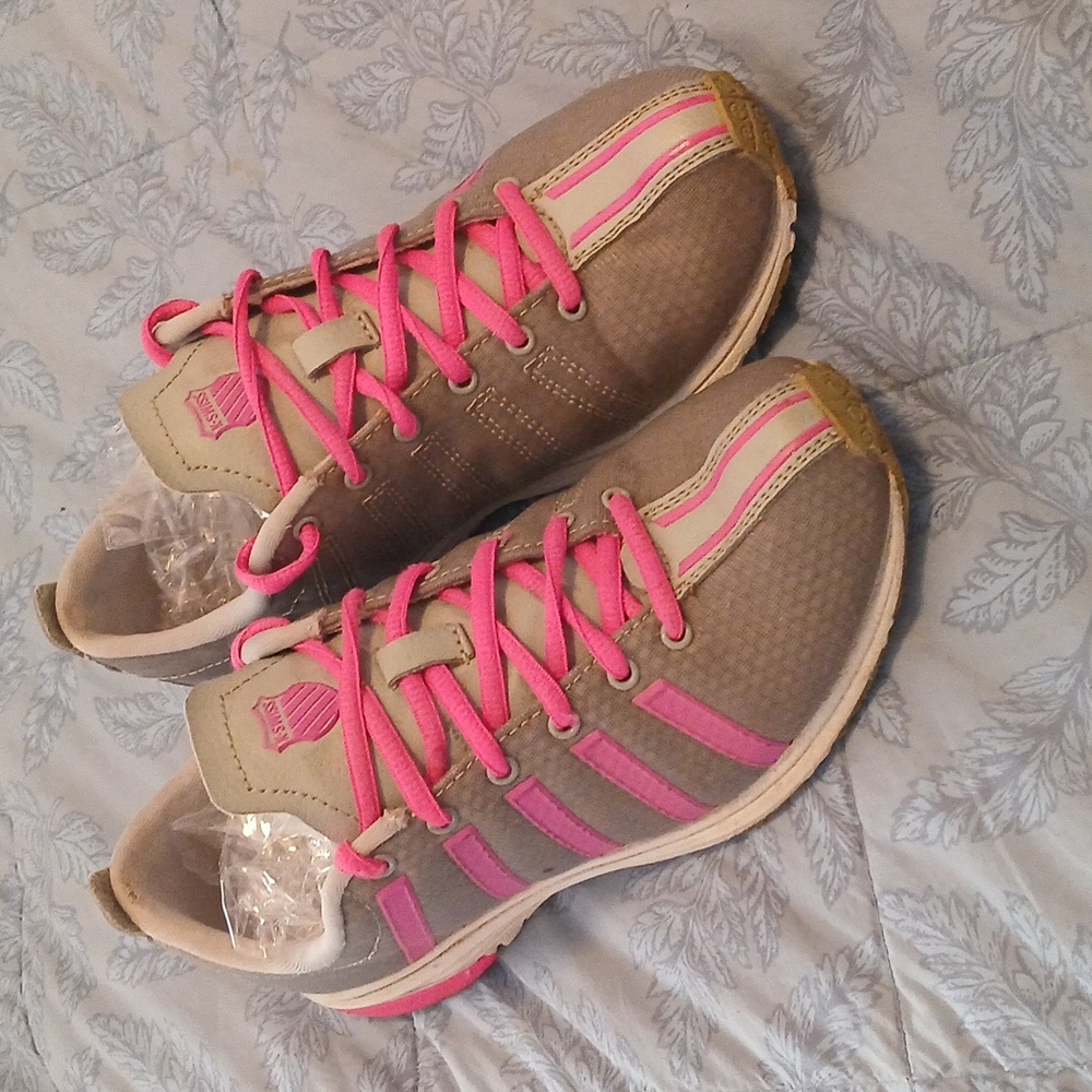 K-Swiss Pink & Gray Sneakers Size 6 1/2